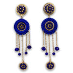 AR-341-14 Aretes Bailarina Azul Rey