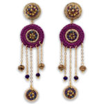 AR-341-19 Aretes Bailarina Morado