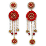 AR-341-4 Aretes Bailarina Rojos