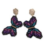 AR-443-42 Aretes Mariposas Miyuki