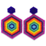 AR-448-27 Aretes Hexagono Multicolor